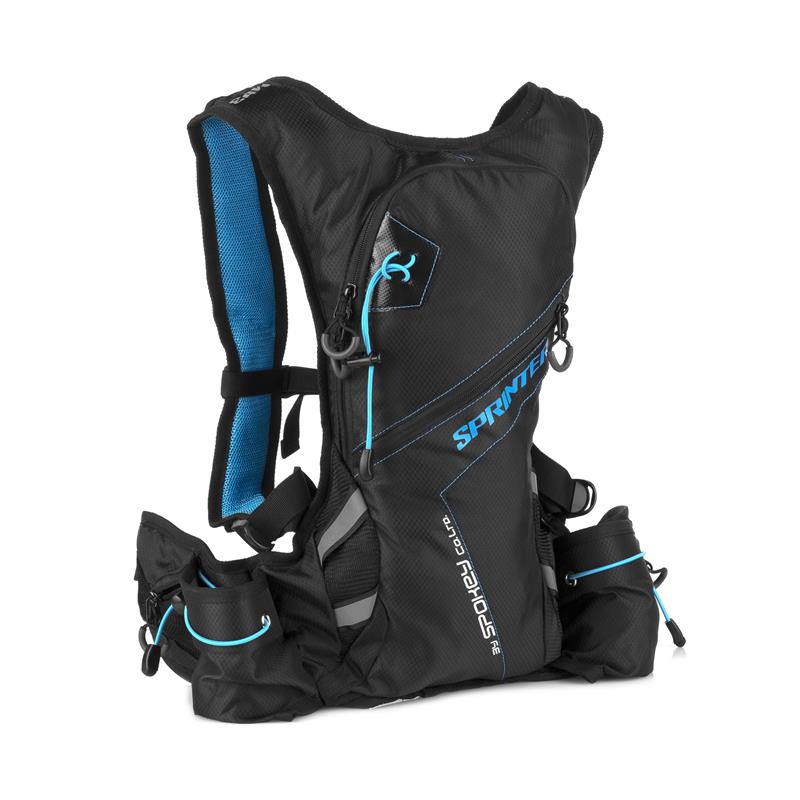 SPRINTER Športový, cyklistický a bežecký vodeodolný batoh, 5 l, modro-čierny 