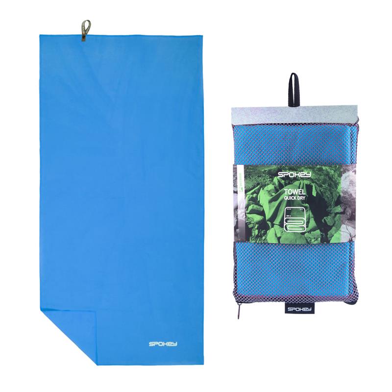 SIROCCO L Rýchloschnúci uterák s odnímateľnou sponou, modrý, 50 x 120 cm SPOKEY