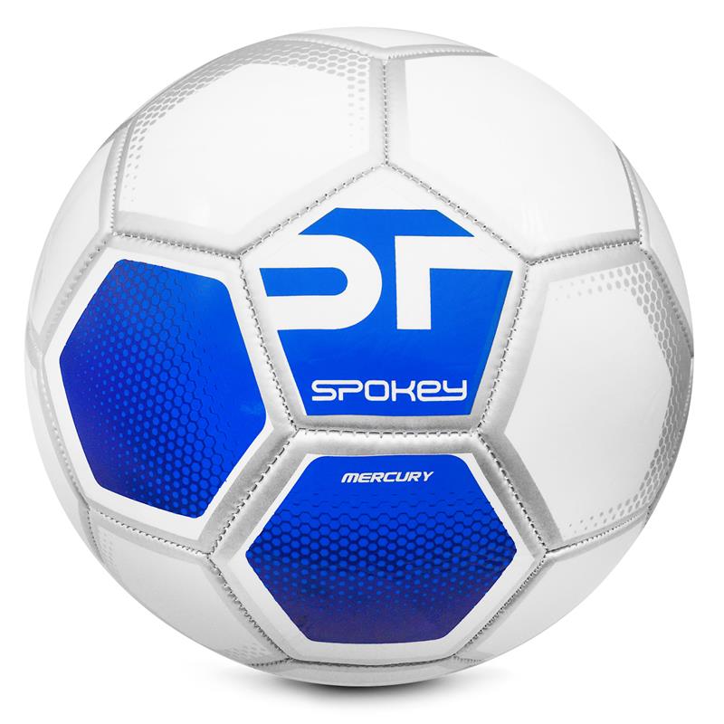 MERCURY Futbalová lopta, vel. 5, bielo-modrá SPOKEY