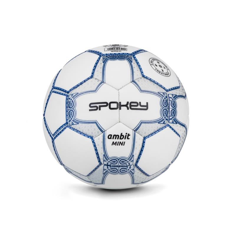 AMBIT MINI Futbalová lopta, vel. 2, bielo-strieborná SPOKEY