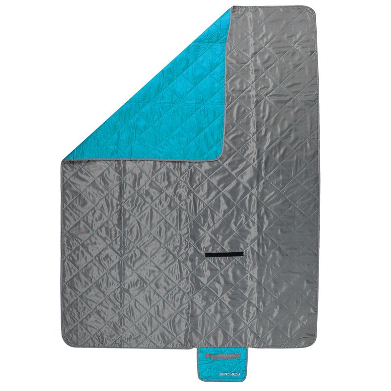 CANYON Kempingová deka, 200 x 140 cm, šedo-modrá SPOKEY