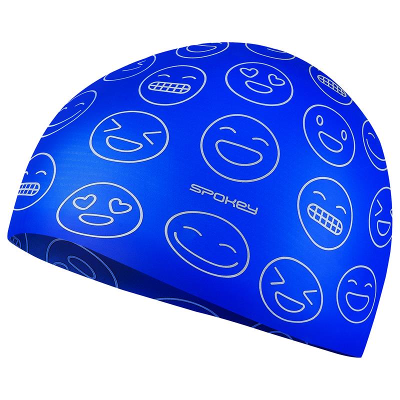EMOJI Juniorská plavecká čiapka, modrá SPOKEY