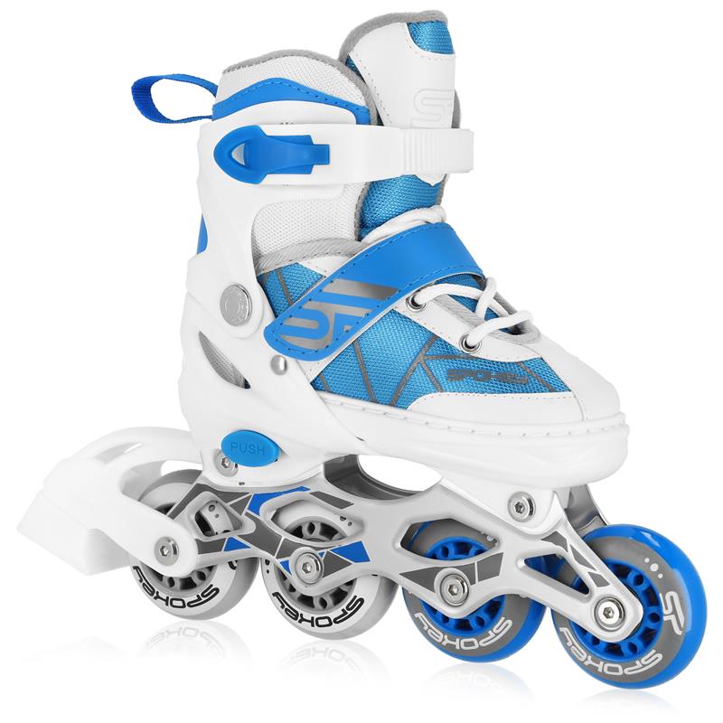 TONY Kolieskové korčule, bielo-modré, ABEC7 Carbon, veľ. 30-33 SPOKEY