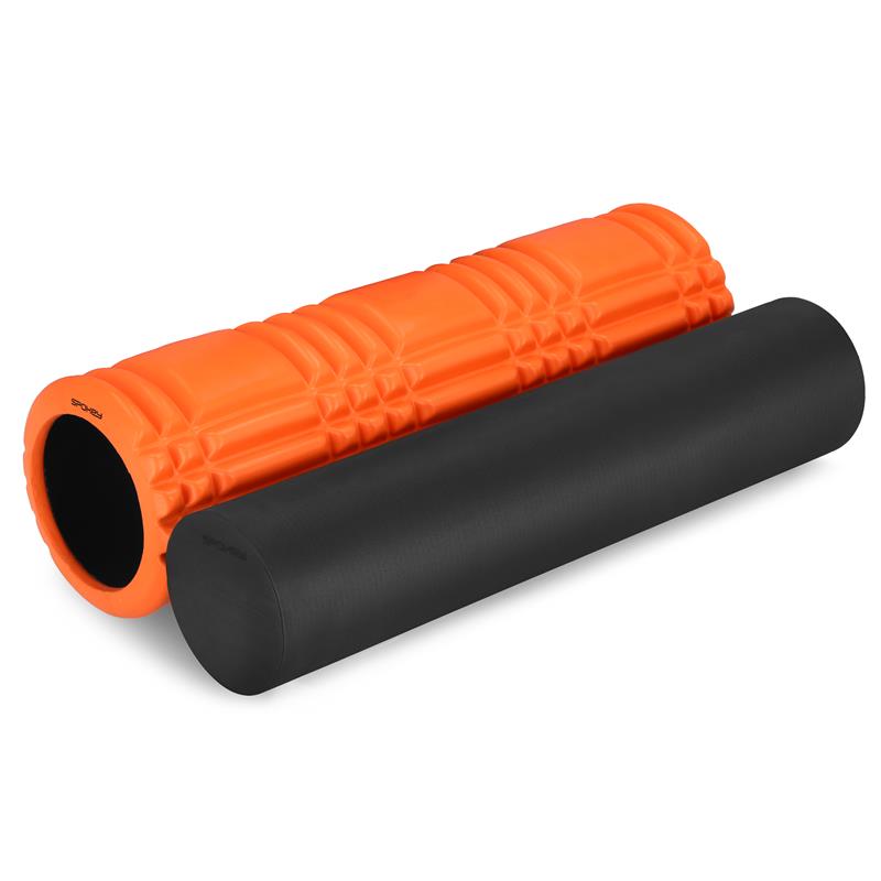 SPOKEY MIX ROLL Masážny fitness valec 2v1, oranžovo-čierny