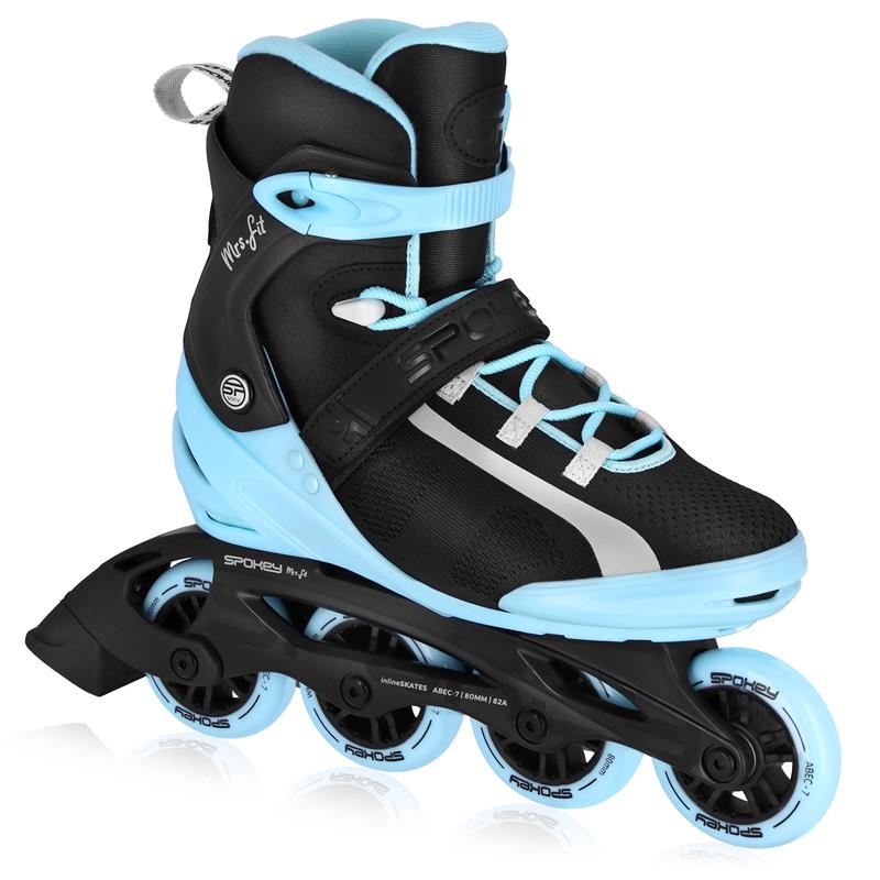 MrsFIT Dámské fitness kolieskové korčule, čierno-modré, ABEC7 Carbon, veľ. 36