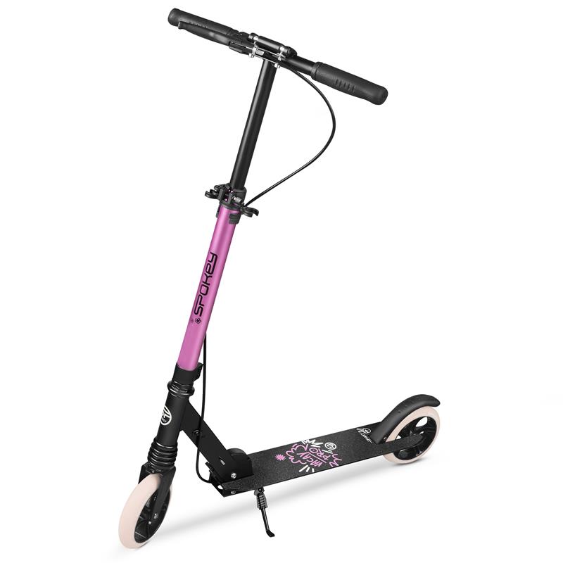 VACAY PRO Kolobežka s ručnou brzdou, kolieska 145 mm, ružová