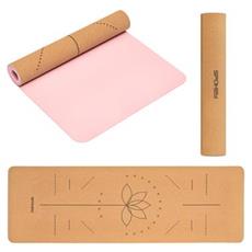 Spokey SAVASANA LOTOS Korková jóga podložka, 183 x 61 x 0,4 cm