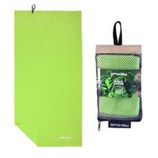 Spokey SIROCCO XL Rychleschnoucí ručník s odnímatelnou sponou, zelený, 80 x 150 cm