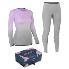 Spokey FLORA Set dámského termoprádla - triko a spodky, fialovo-šedá, vel. S/M - L/XL