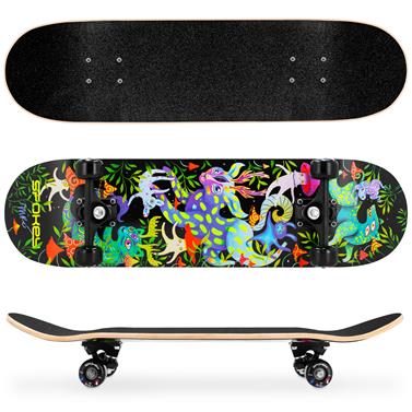 OLLIE Skateboard 78,7 x 20 cm, ABEC7, so svietiacimi prvkami v tme